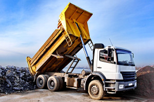 Dump Truck at Excavation Site