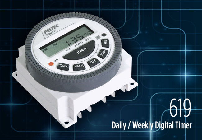 Control your world with Peltec 619 Daily / Weekly Digital Timer